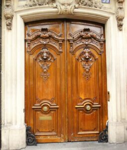 ornate wooden doors